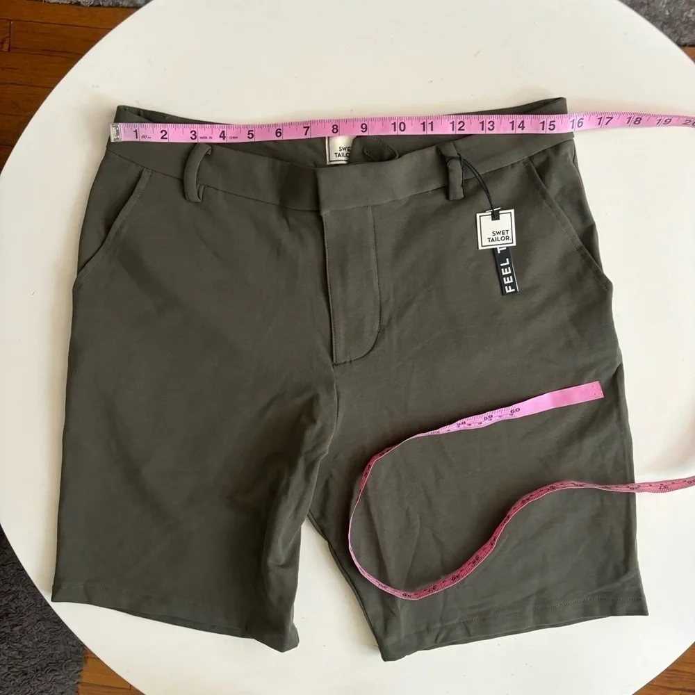 Swet Tailor Men’s 8” Everyday Chino Short Army Green Size 32 New